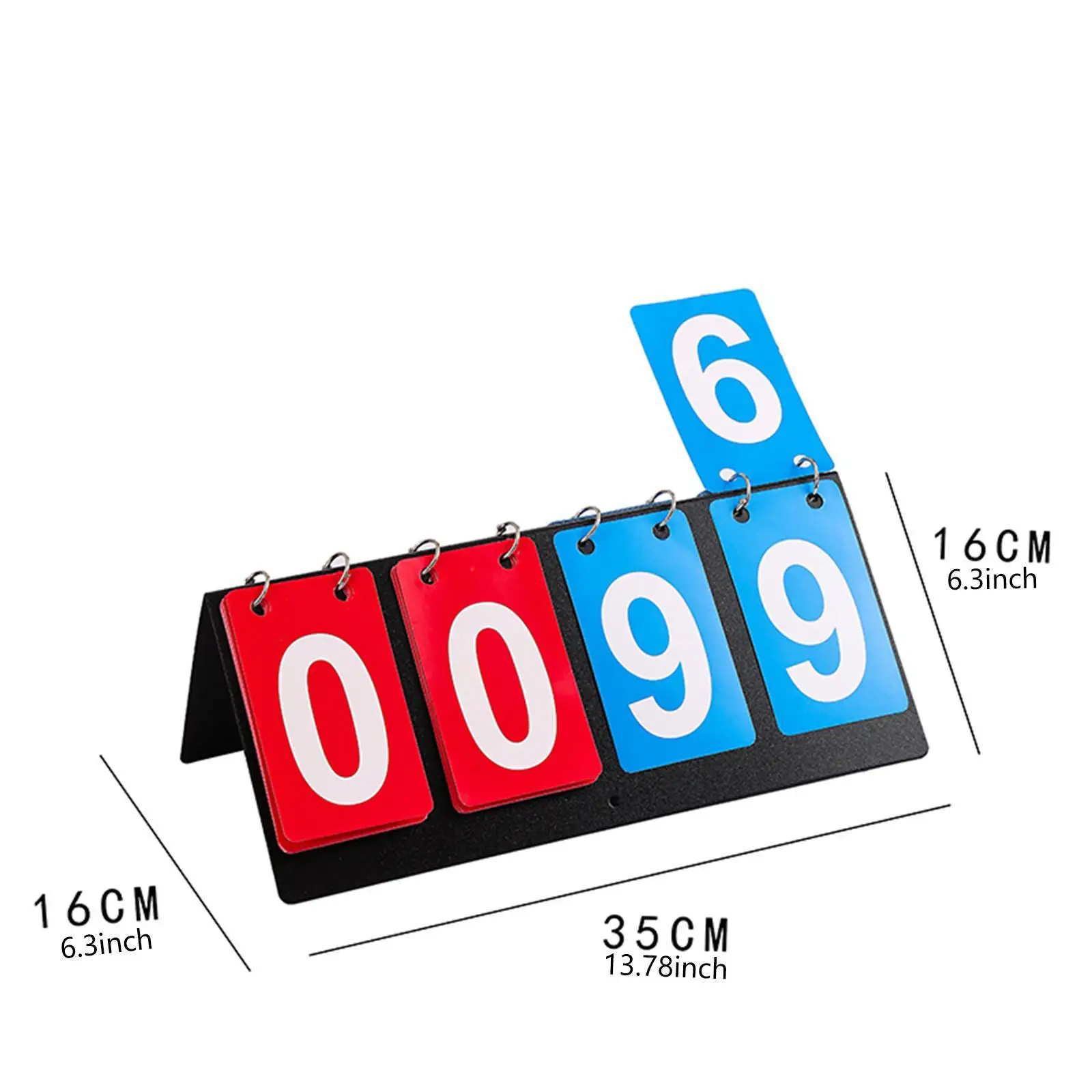 Marcador deportivo compacto multiusos, marcador de 4 dígitos, puntuación de mesa para voleibol, tenis de mesa, baloncesto, fútbol