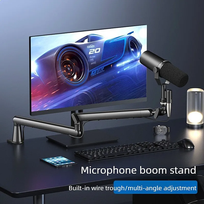 Adjustable Aluminum Alloy Microphone Arm for Live Streaming Recording Universal Stand