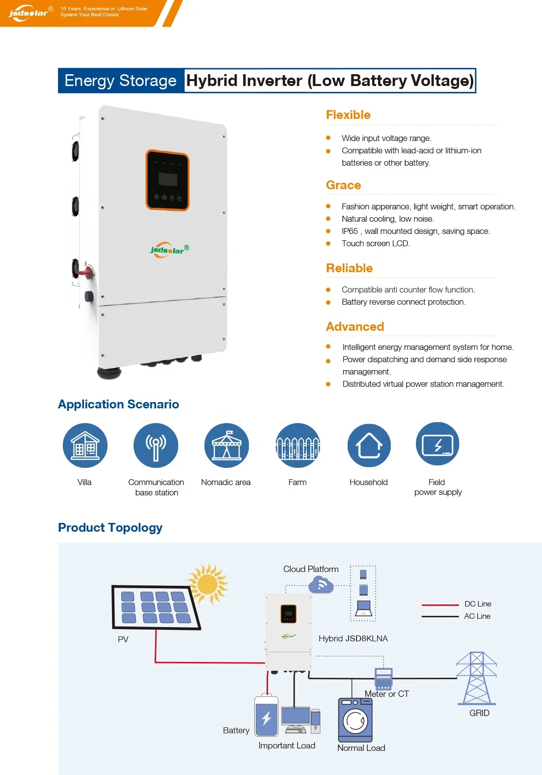 8kw 10kw 12kw all in one inverter in solar energy system