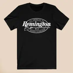 Remington Guns Firearms Men's Black T-Shirt Size S-3XL