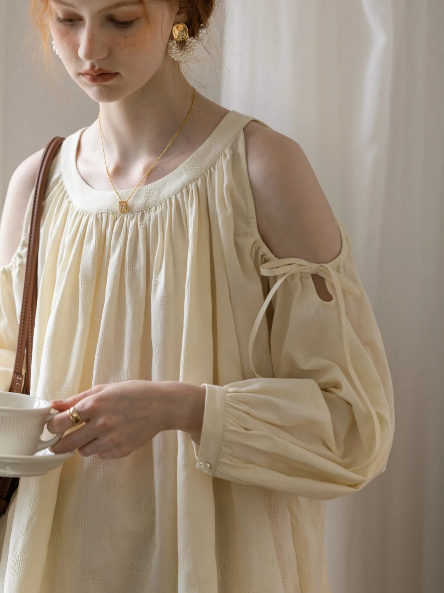 

Женская повседневная рубашка MELLIIY, весна 2026, желтая, с длинным рукавом, свободного кроя, в корейском стиле, для работы, из чистого хлопка, однотонная