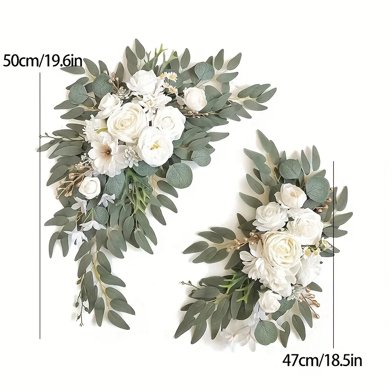 2-pack kunstbloemstukken. Elegant huwelijksdecor voor ceremonie en receptie. Geen batterijen nodig. Winkel nu!