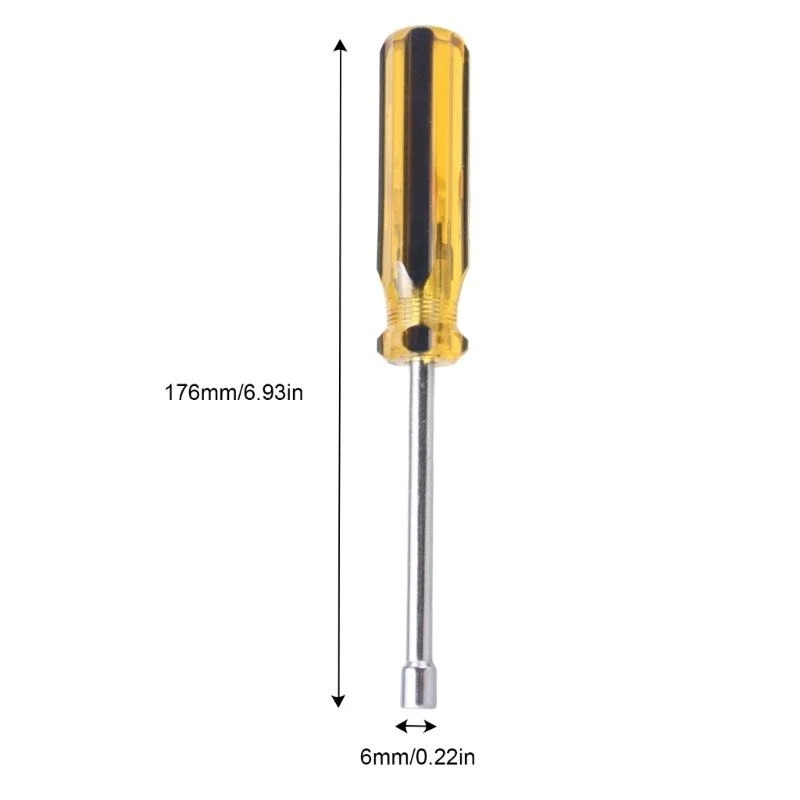 

652F 5-10mm Metal Socket Driver Wrenches Screwdriver Key Socket Screwdriver Socket Screwdriver Hand Tool Socket Screwdriver