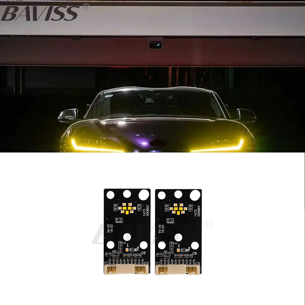 

BAVISS Toyota GR Supra A90 A91 CSL Yellow RGB DRL Daytime Running Lights LED Panel Red, Blue, Lemon, Amber