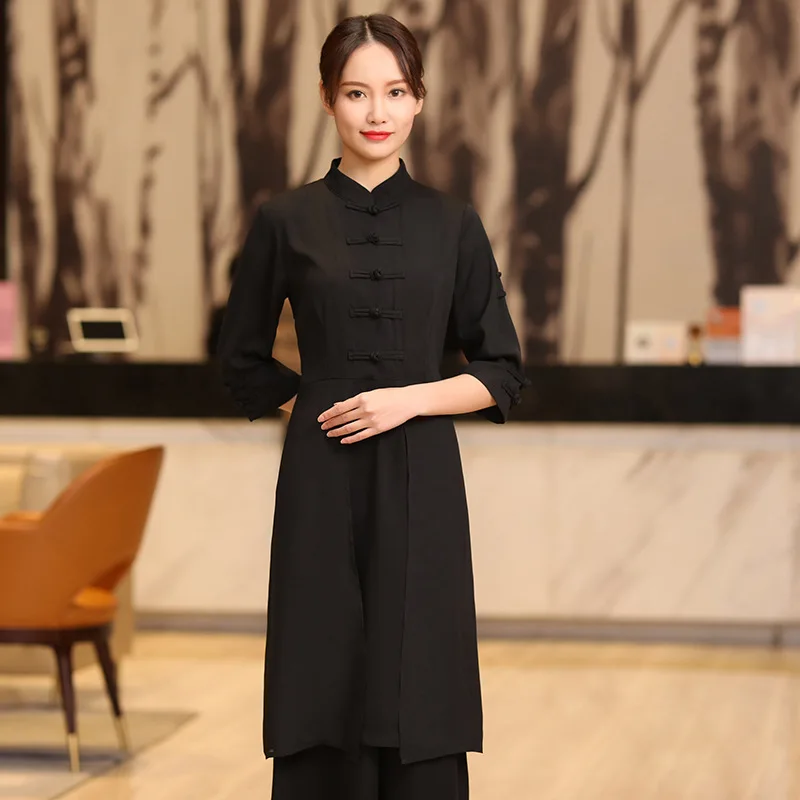 Uniform kelnerski dla kobiet Hotel Herbaciarnia Tradycyjna Chińska Medycyna Klinika Technik Uniform Chińska Herbata Artystyczna Restauracja