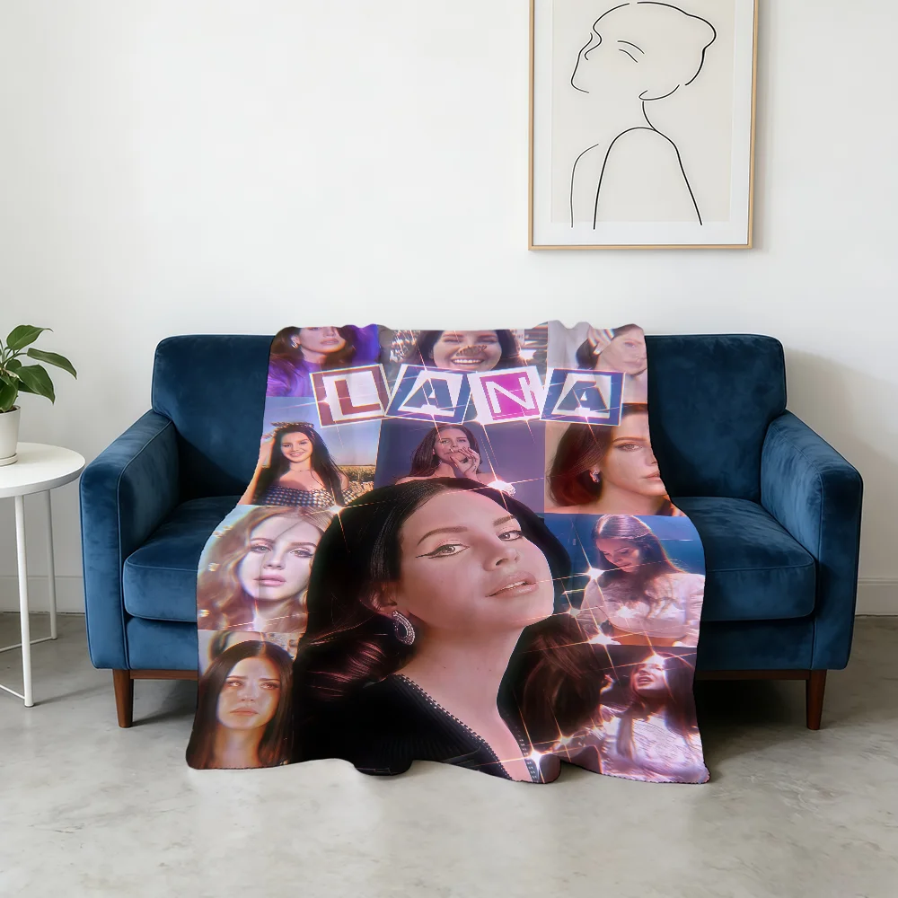 L-Lana D-Del R-Rey Singer Blanket Flannel Warm Soft Throw Blanket For Room Sofa Childish Birthday Gifts