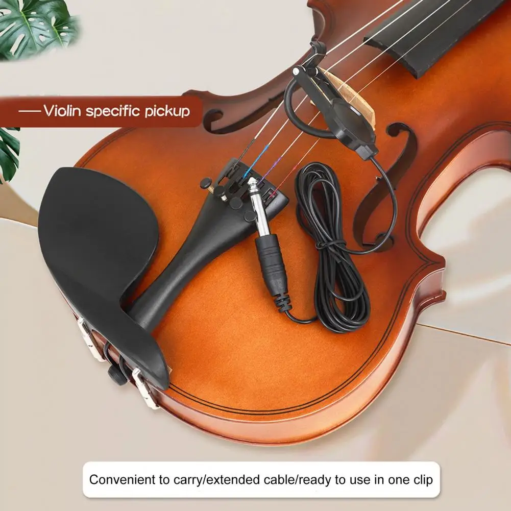 Portable Pickup Compact Size for Violin Easy Installation Transducer Stage Performance