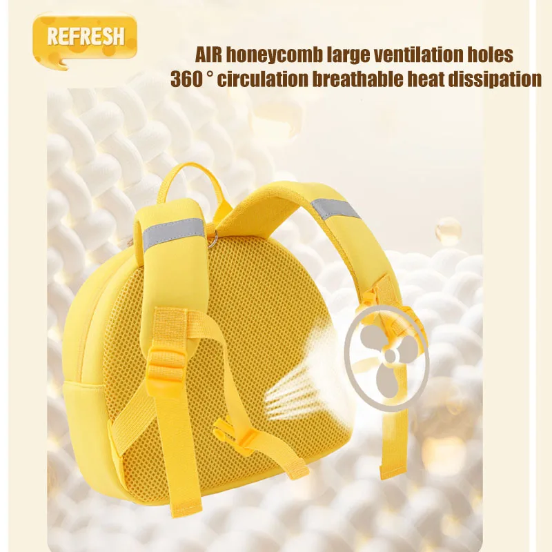 2025 Children's School Bag Cute Dinosaur Little Yellow Duck Rabbit Embroidered Printed Backpack Large Capacity Kids Backpack