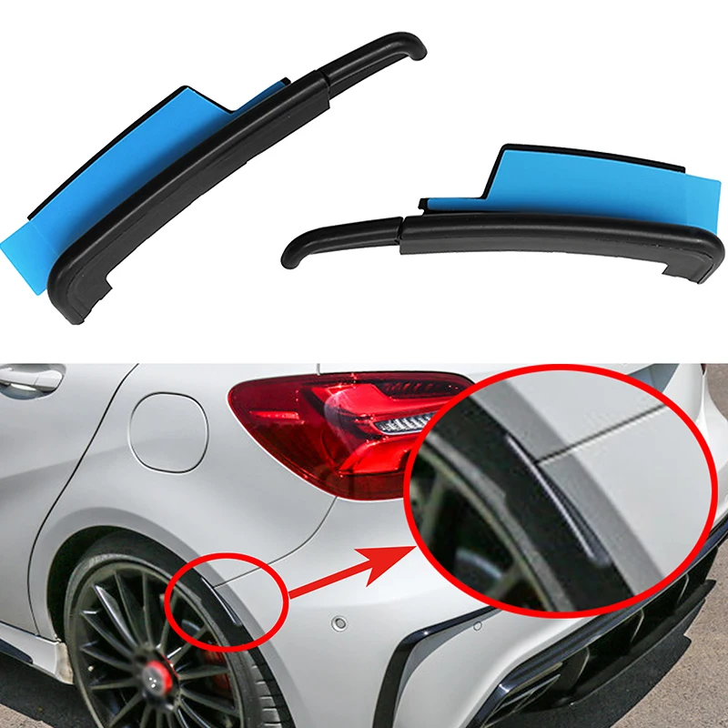 Black Rear Bumper Cover Trim Fender Flare Extension Wheel Eyebrow For Mercedes W176 A160 A180 A200 A250 A45 AMG 2013-2019