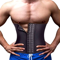 5XL 6XL Rubber Latex Waist Trainer Body Shaper Men's Sexy Shapewear Cincher Abdominal Belt Corset Bustier Fajas Colombian Girdle