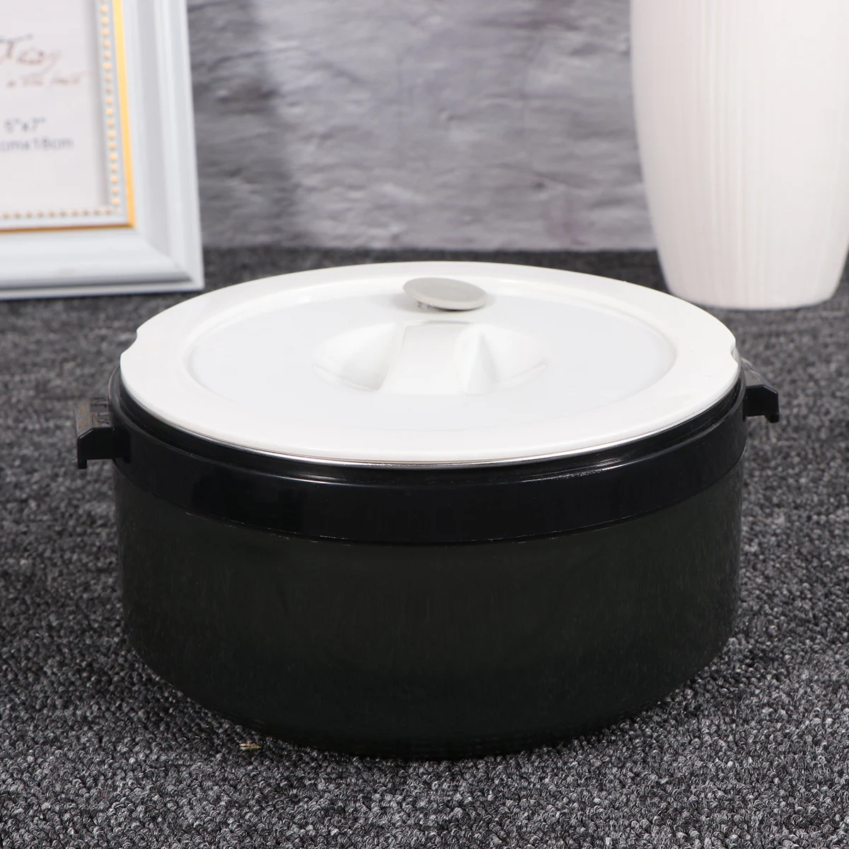 

Insulated Lunch Box Thermal Container Black Food Containers Students Warming Stainless Steel Leak Proof Heat Preservation Bento