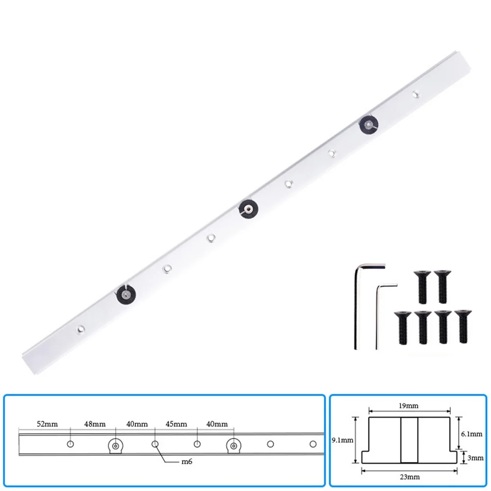 Aluminum Alloy Guide Miter Bar Slider Adjustable With Screws Reduces Lateral Play Moisture Resistant For Woodworking Table Saws