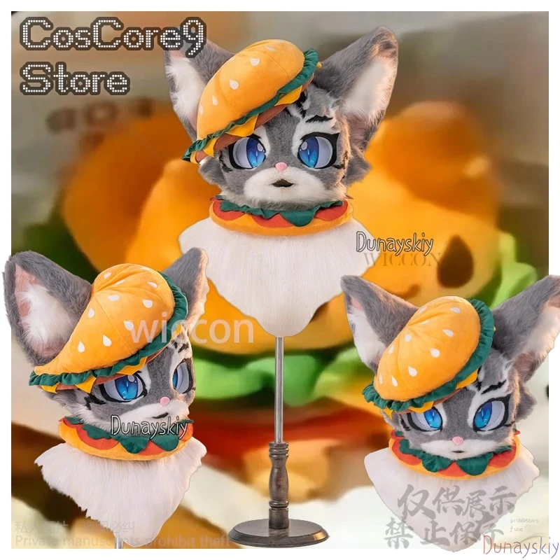

Animal Kawaii Burger Cutecore Cosplay Furry Furrsuit Headwear Costume Cute Hat Scarf Sweet Fashion Anime Uniform Cos Customized