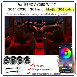 Gialulimn Ambient Light For V class W447 Vito V220 V260 V250 2016-2023 backlight Atmosphere Kit environmental Air Vent Lamp