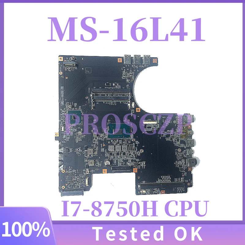 

MS-16L41 Оригинальная материнская плата для ноутбука MSI GT63 TITAN 8RF MS-16L4 SR3YY I7-8750H CPU и HM370 SR40B протестирована, ОК, бесплатная доставка