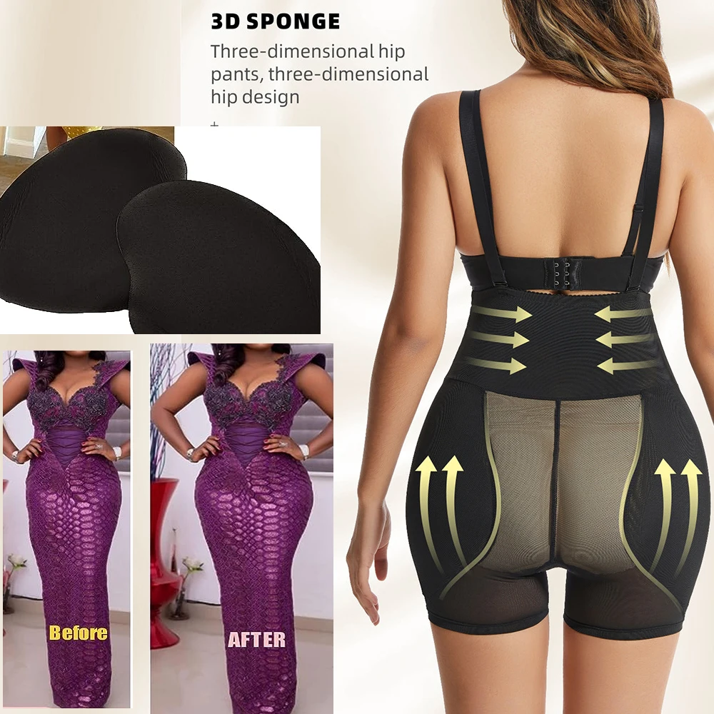 Plus Size Hüft verstärker Bodysuit Shape wear Frauen feste Taille Trainer Body Shaper Hüft polster Butt Lifter Control Höschen