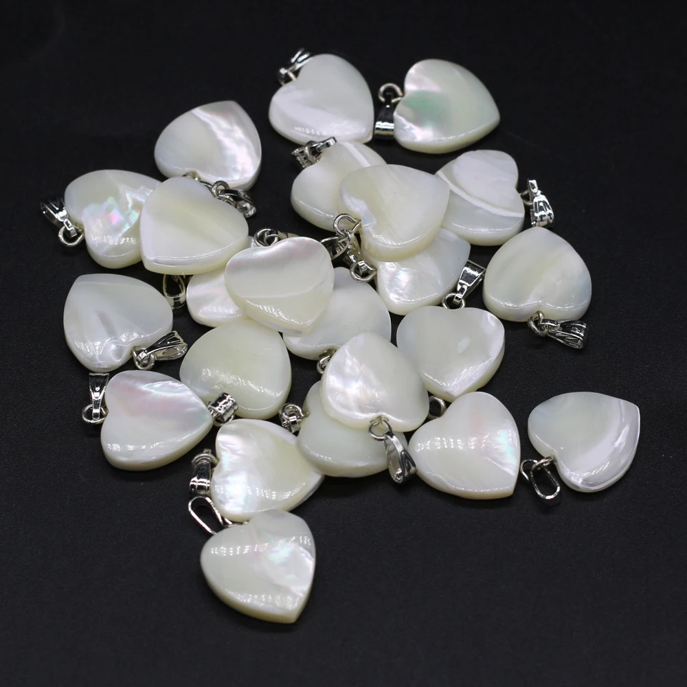 5pcs Multiple Shape Natural White Shell Pendant Mother of Pearl Shell Pendant Charms for Jewelry Making DIY Necklace Accessories