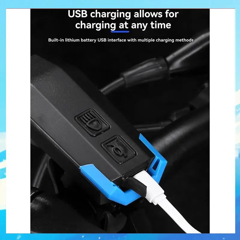 

Велосипедные фонари с зарядкой через USB, звуковые фонари, ночное освещение для езды, фары для горного велосипеда, велосипедное оборудование-[A49T]