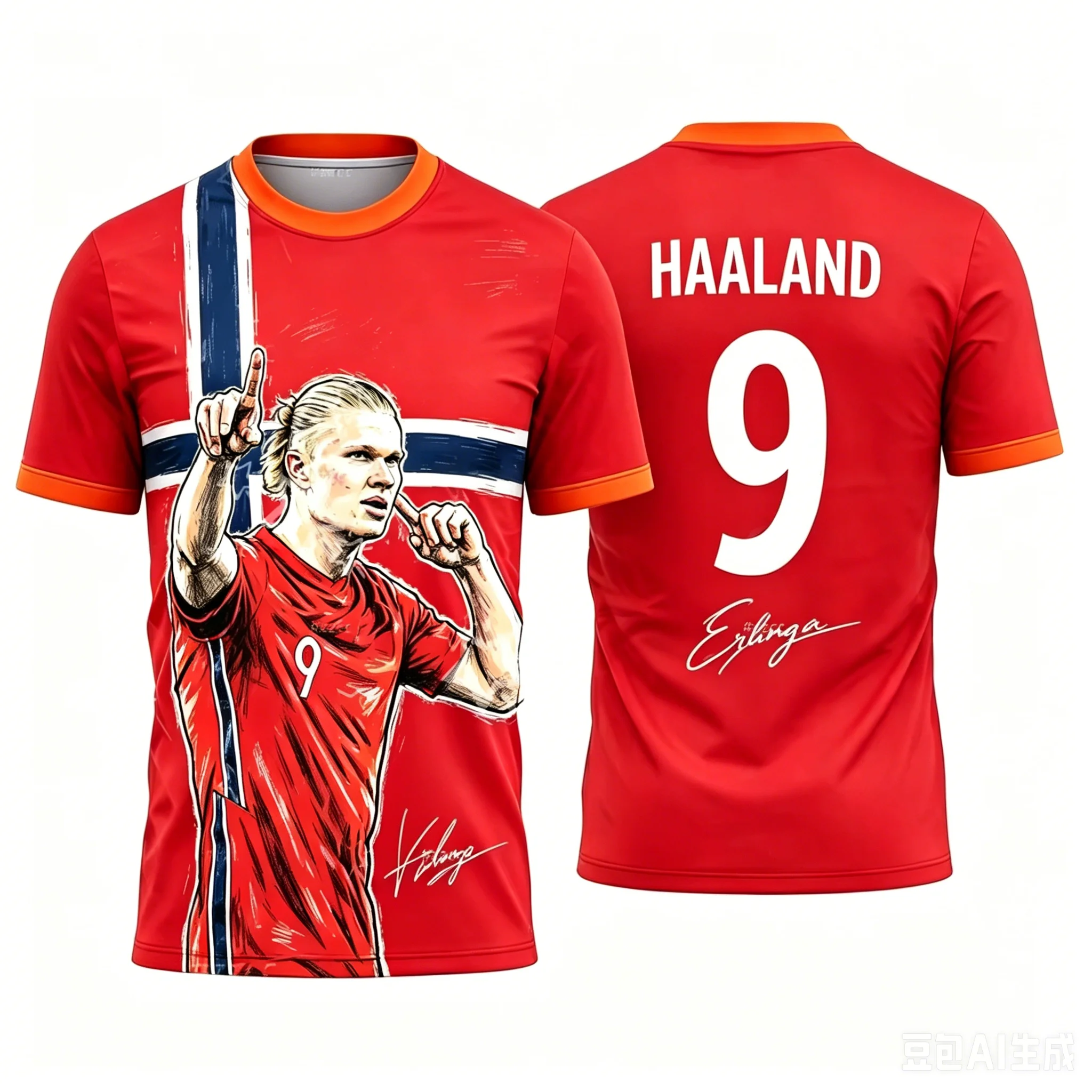 2026 Erling Haaland No#9 Football Jersey Match & Training Kit Fan Gifts Summer Sports Men's T-Shirt Kid's Clothing Tee Woman