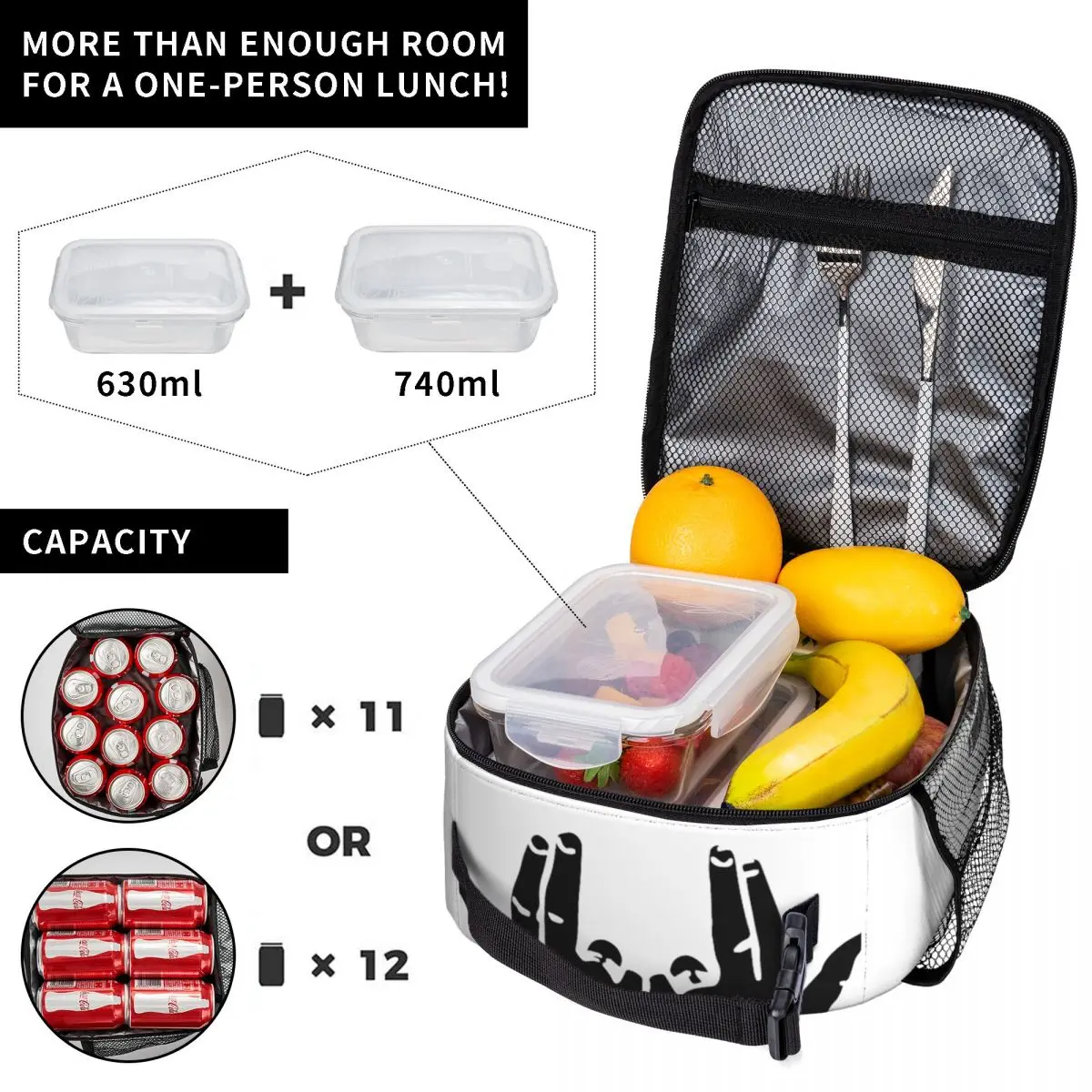 

Jul Sign 2 Insulated Lunch Bag for Women Office Cooler Thermal Food Box Tote Leakproof Lunch Boxes Container