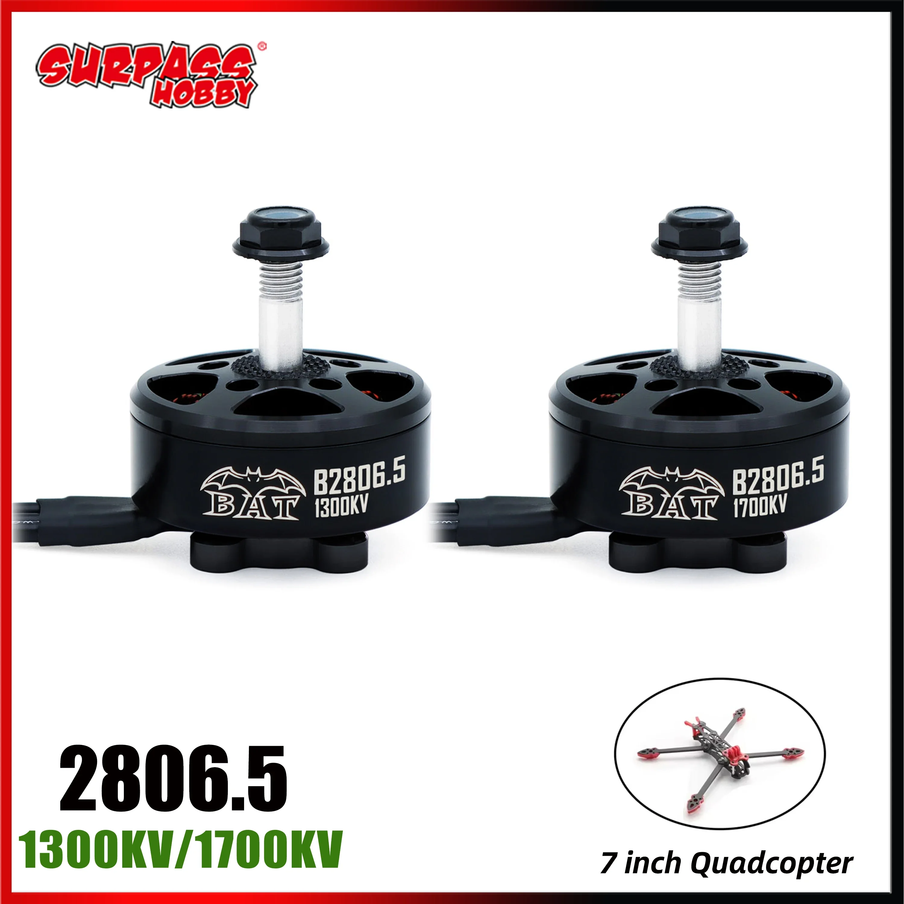 

Surpass Hobby 2806.5 2807 1300KV 3-6S Brushless Motor for RC FPV Racing Drone Freestyle Long Range 7inch 7'' Mark4 Multirotor