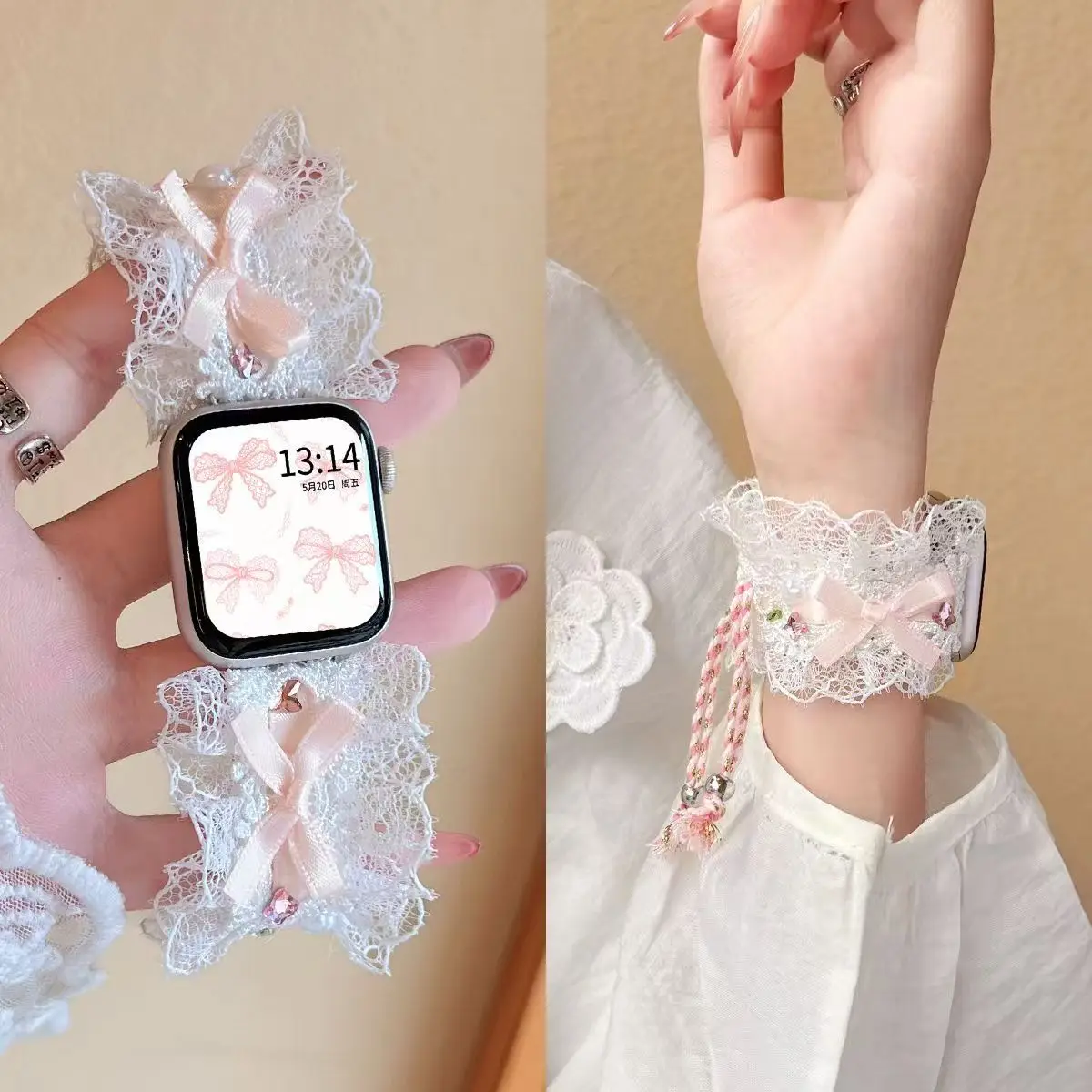 watch bands Lolita style y2k accessories straps for watch smartwatch Bracelet Women's wristwatch watch accessories connected