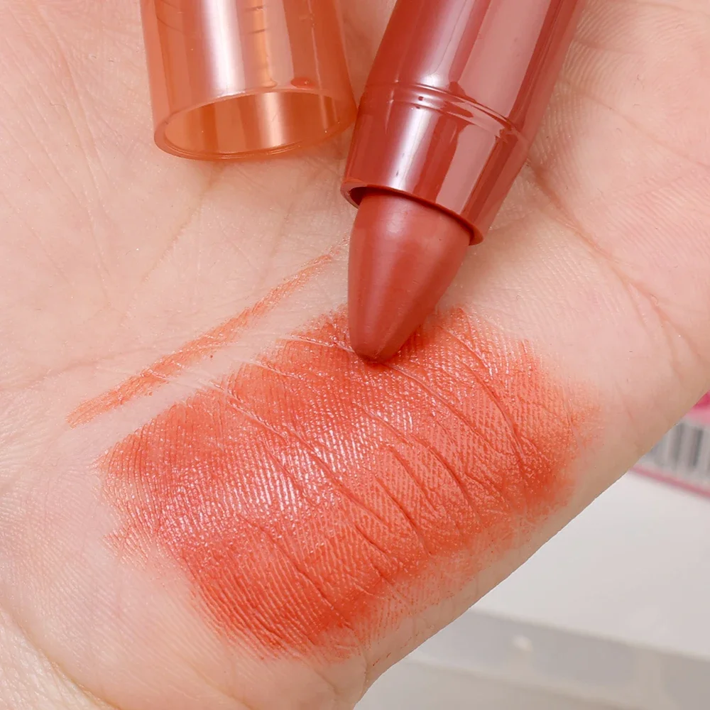Crayon rouge à lèvres hydratant, sexy, nude, antiadhésif, durable, solide, maquillage, cosmétique