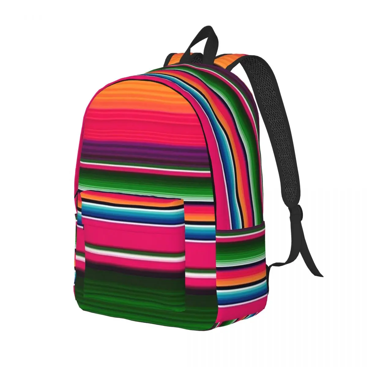 

Mexican Blanket Striped Fiesta Serape Backpack Daypack Large Capacity Children BookBag School Bag Shoulder Bags for Boys Girls
