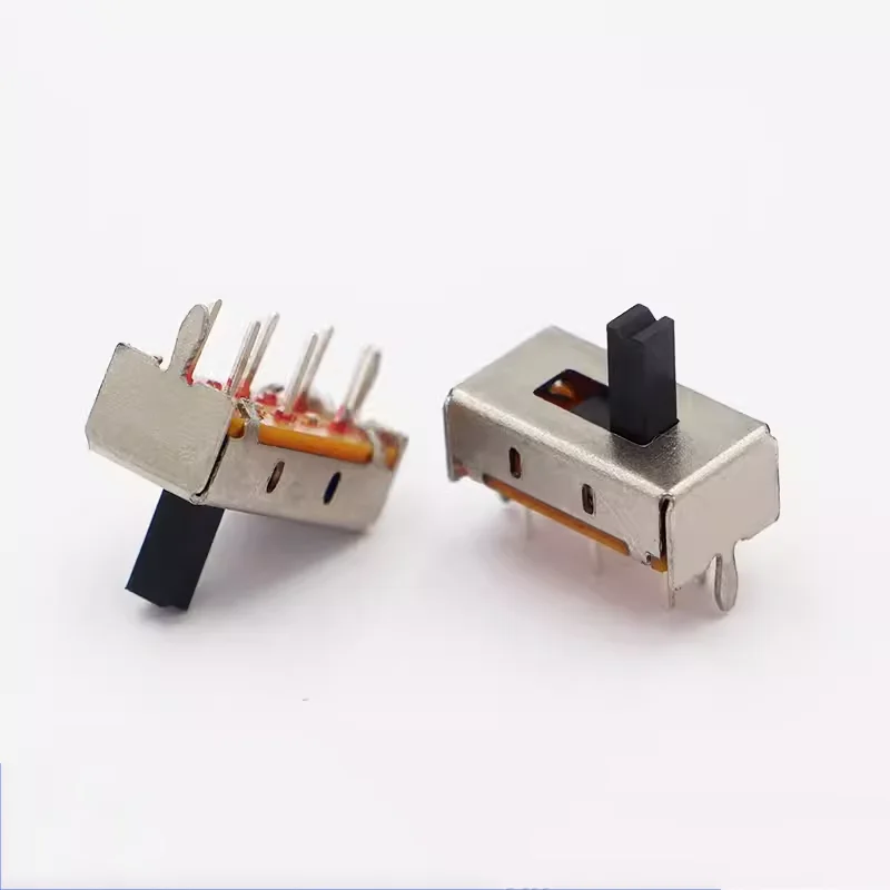 SS-22H07 2-speed toggle switch 2P2T 6-pin double-row vertical 2-speed toy stereo sliding power switch