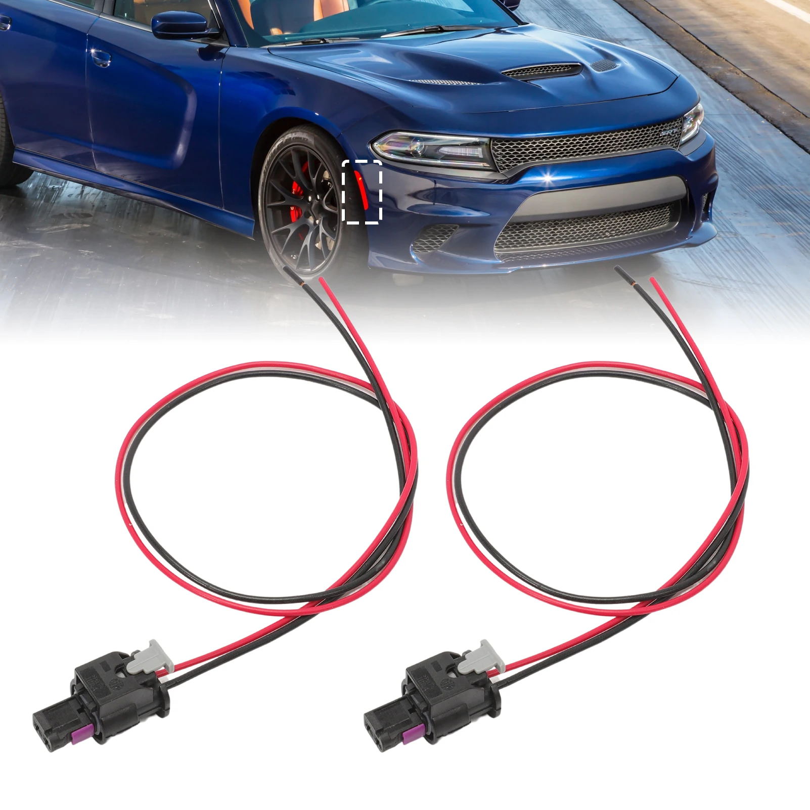 2 Pack Side Marker Pigtail Connector Harness Compatible with Dodge Charger 2015-2022