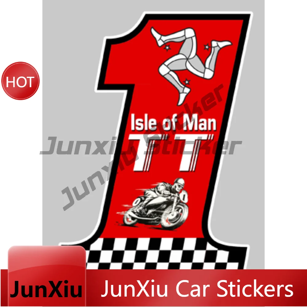 Number One Tt Isle Of Man Biker Moto Vinyl Car Decal Waterproof Auto Sticker Motorcycle Outdoor Decoration