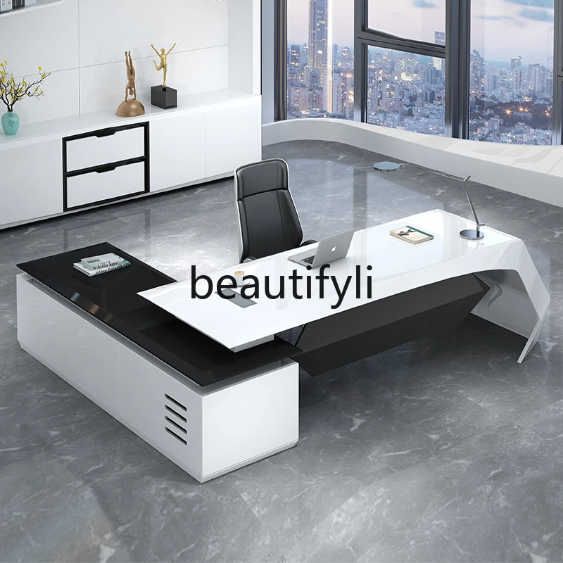 مكتب بسيط وحديث للجو العام مدير اللوحة المشرف مكتب فئة كبيرة مكتب الرئيس #2