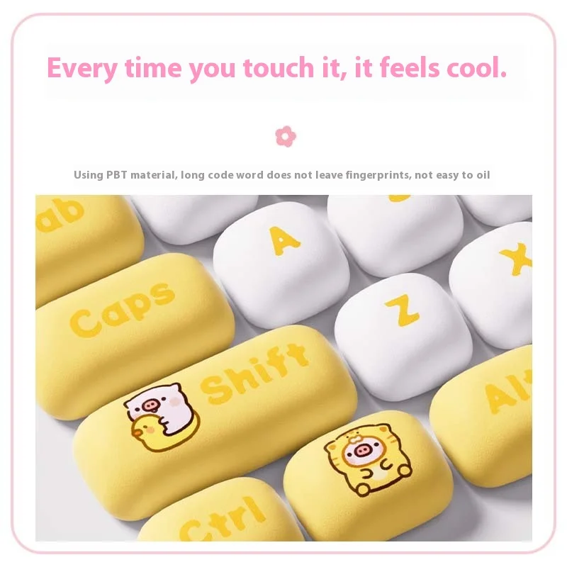 AKKO POCO Family Mechanical Keycaps MOG Profile 138keys For 108/104/98/96/87/84/75 PBT Thermal Sublimation Keyboard Pc Accessory