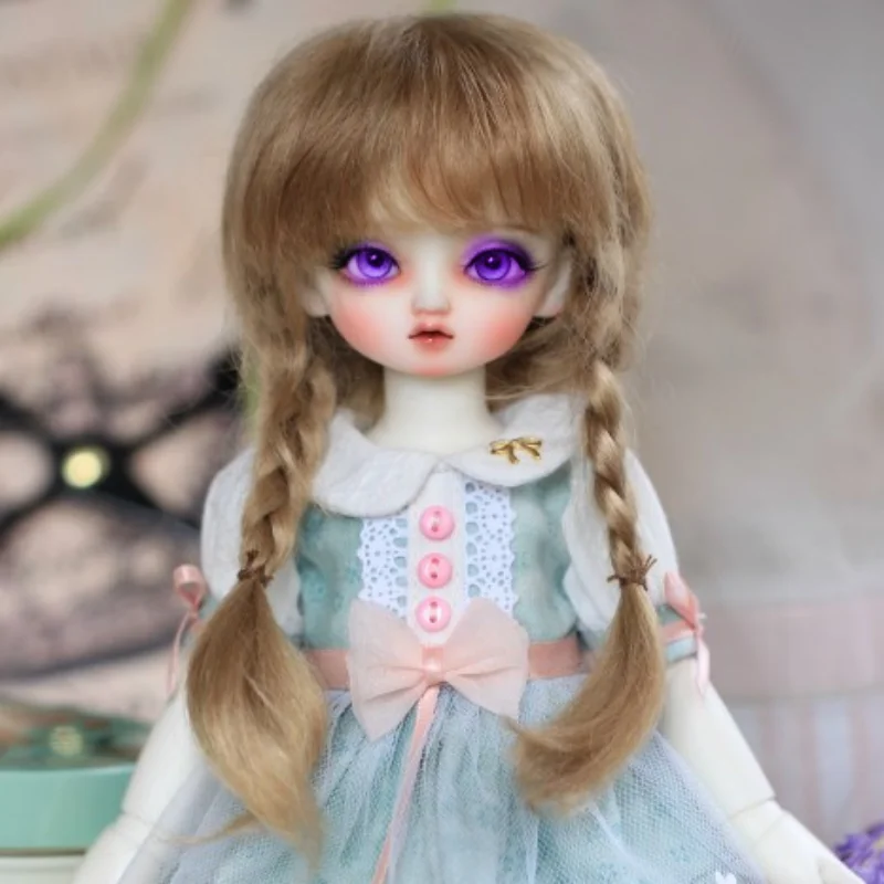 JD018 All Sizes Pretty Ana Braid BJD Mohair Wig Suit For 1/12 1/8 1/6 1/4 1/3 Doll Hair OB11 YOSD MSD SD Blythe Top Accessories
