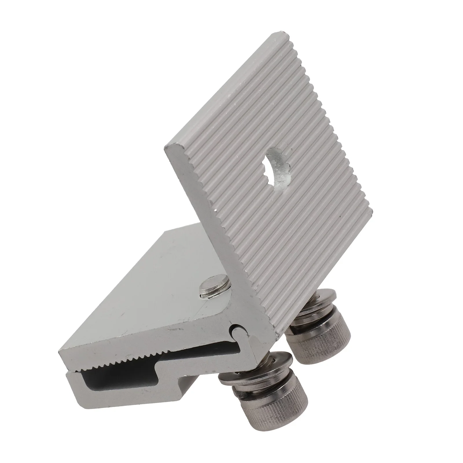 Aluminium Standing Seam Clamps Set 14 Pieces for Solar PV Mounting on Sheet Metal Roofs with Stainless Steel Screws and Washers