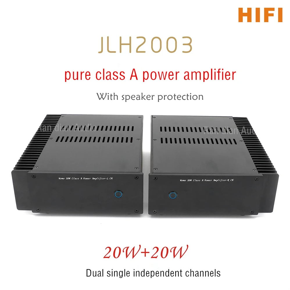 JLH HOOD1969 Upgraded Version, 2CH HOOD JLH2003 MONO Split Single-ended Class A Power Amplifier 20W*2 With Speaker Protection