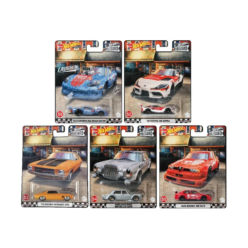 Original Hot Wheels Premium 1/64 Auto Boulevard Ford Volkswagen Skyline Iron Bottom Rubber Tire Real Car Toys for Boys Diecast