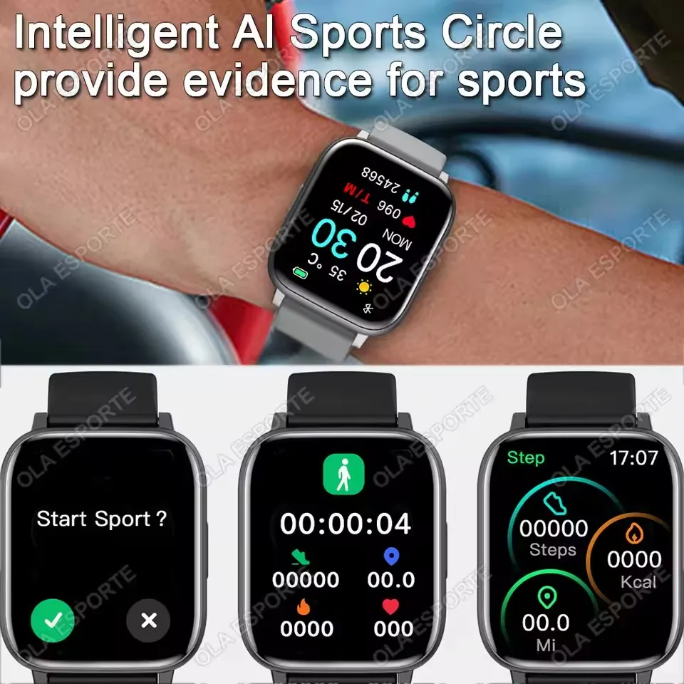 Mulheres smartwatch 2.01 polegada tela amoled bluetooth chamada saúde relógio inteligente durante todo o dia monitoramento de freqüência cardíaca relógios esportivos masculinos ip68