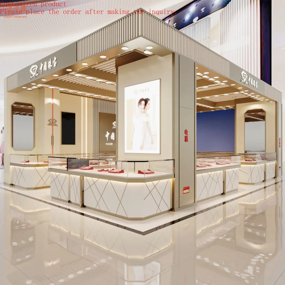 

Custom.Fashionable Glass Countertop Jewelry Display Cases with Storage the Jewelry Showcase Design Supports Custom Sizes