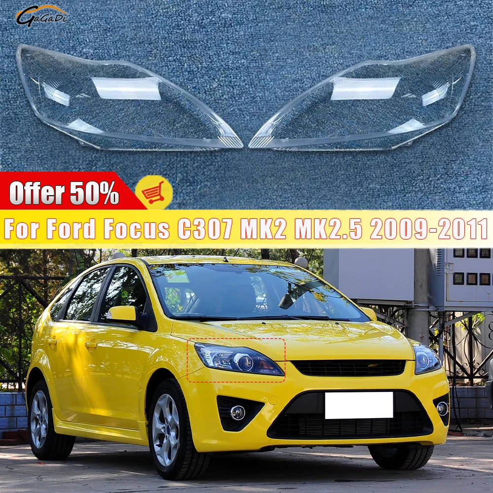 

Car headlight glass cover For Ford Focus C307 MK2 MK2.5 2009-2011 Transparent headlight Lens
