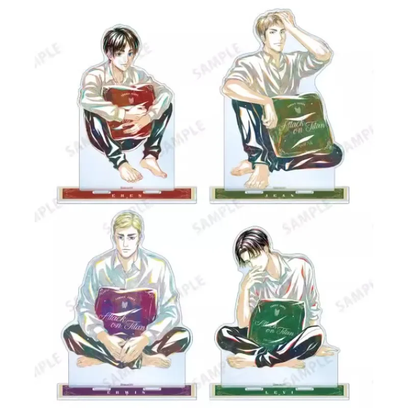 Game Jean Kirstein Levi Ackerman Eren Yeager Erwin Smith Acrylic Stand Doll Anime Figure Model Plate Cosplay Toy for Gift