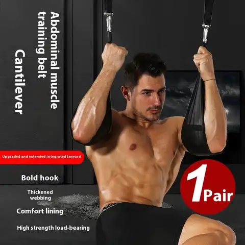 Heavy Duty Rip-Resistant AB Sling Straps Suspension Fitness A Pair For Pull Up Bar Hanging Leg Raiser Gym Home Fitness Equipment