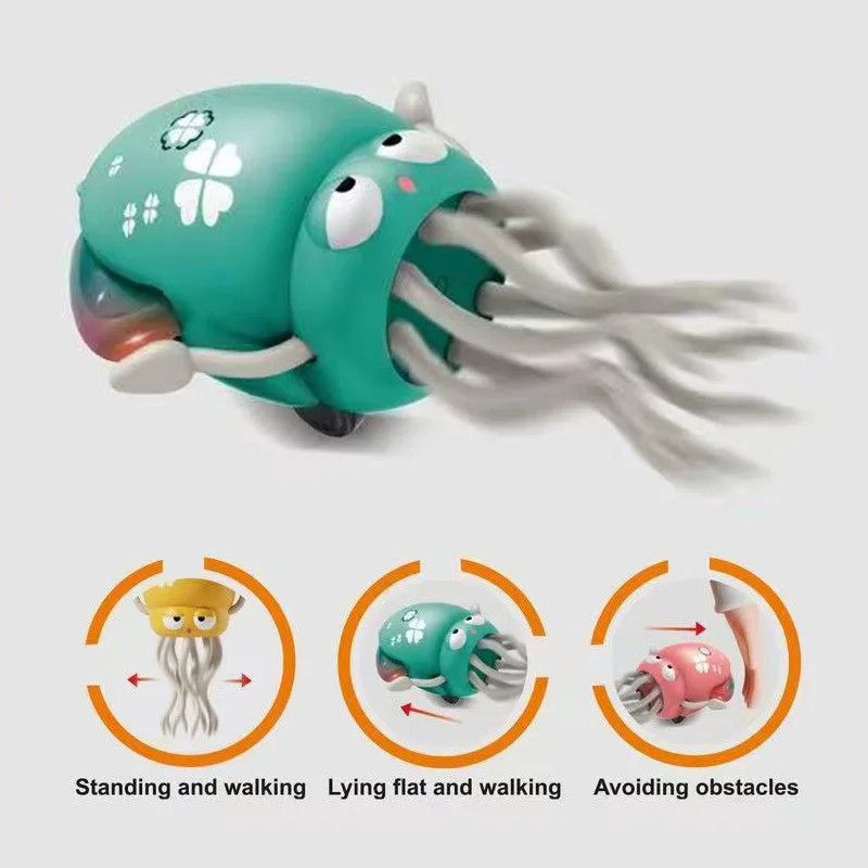 Magic Dancing Octopus Electric Squid Sensing Escape Obstacle Avoidance Octopus Children Decompression Fishing Toy Gift