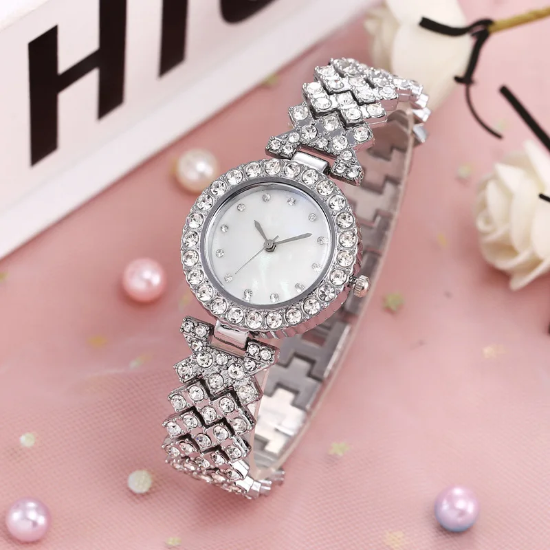 2pcs Butterfly Original Diamond Watch for Women Fashion Elegant Stainless Steel Quartz Wristwatch Luxury Ladies Dress Watches