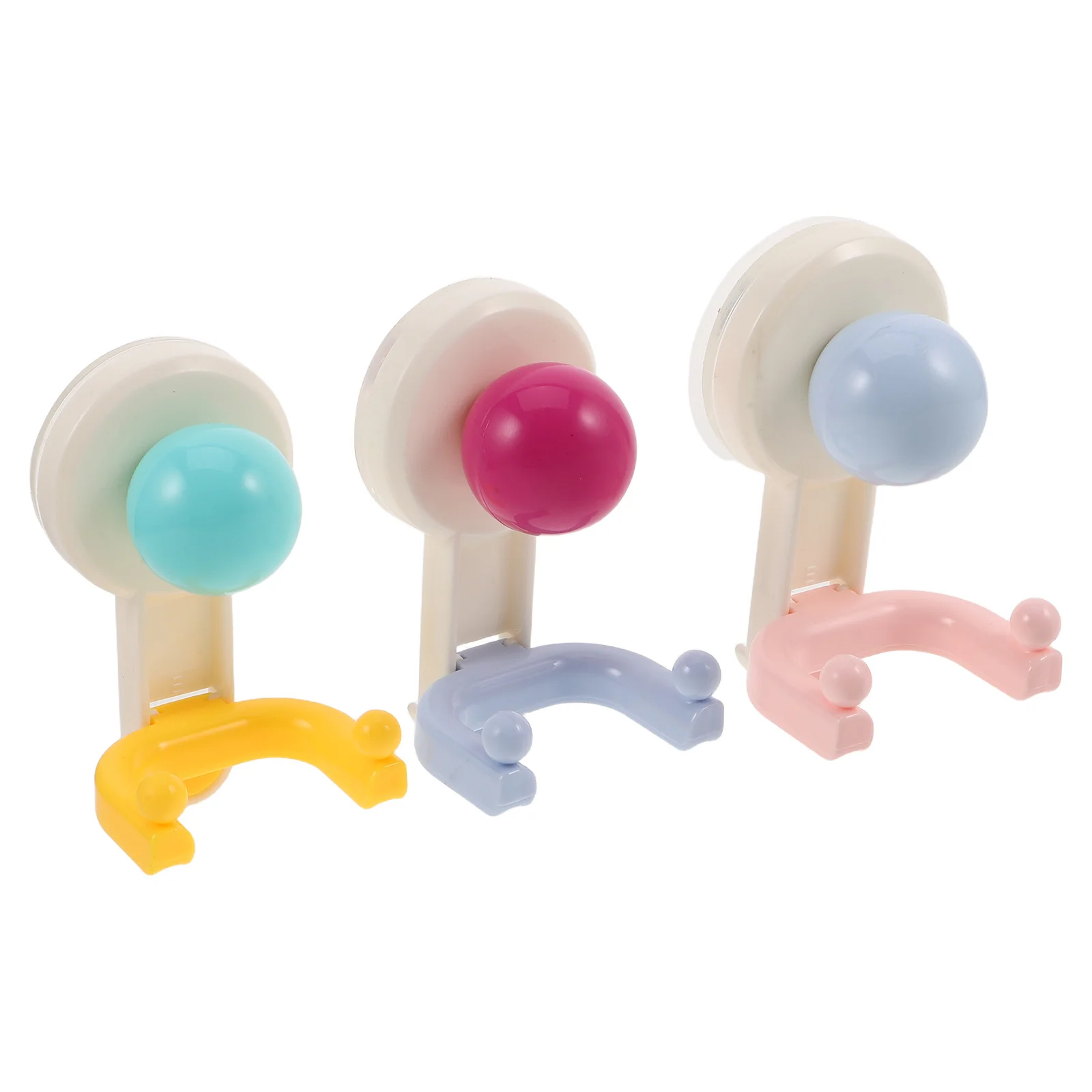

3Pcs Suction Cup Hooks Stylish No Drill Wall Coat Rack for Towels Bags Robes Kitchen Utensils Bathroom Smooth Surfaces