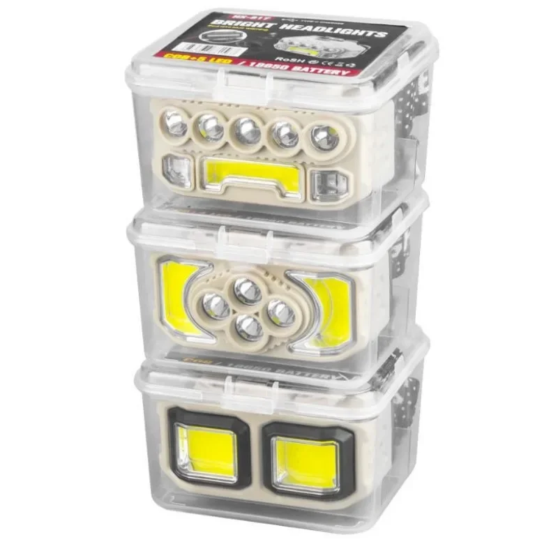 Outdoor Multifunctional Strong Bald Head Light, Home USB Charging Portable Head Mounted Light, Cycling Maintenance Warning Light