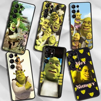 C-Cartoons Moive Shrek Coon For Samsung Galaxy S24 S23 S22 S21 S20 FE S10 S10E Plus Ultra Pro Lite 5G Black Funda Phone Case