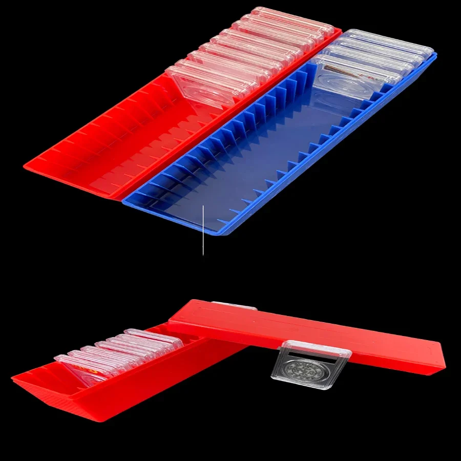 20 Coin Slab Capacity Storage Box Red Case Holder Slabs Commemorative coin box Compatible For PMG TACC PCGS PCCB Holders