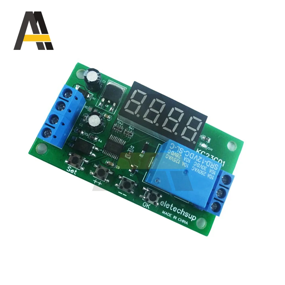 DC 5V 12V 24V 1-way Multi-function Pulse Counter Relay Board 0-9999 Count NPN/PNP Optocoupler Isolation Cyclic Pulse Relay