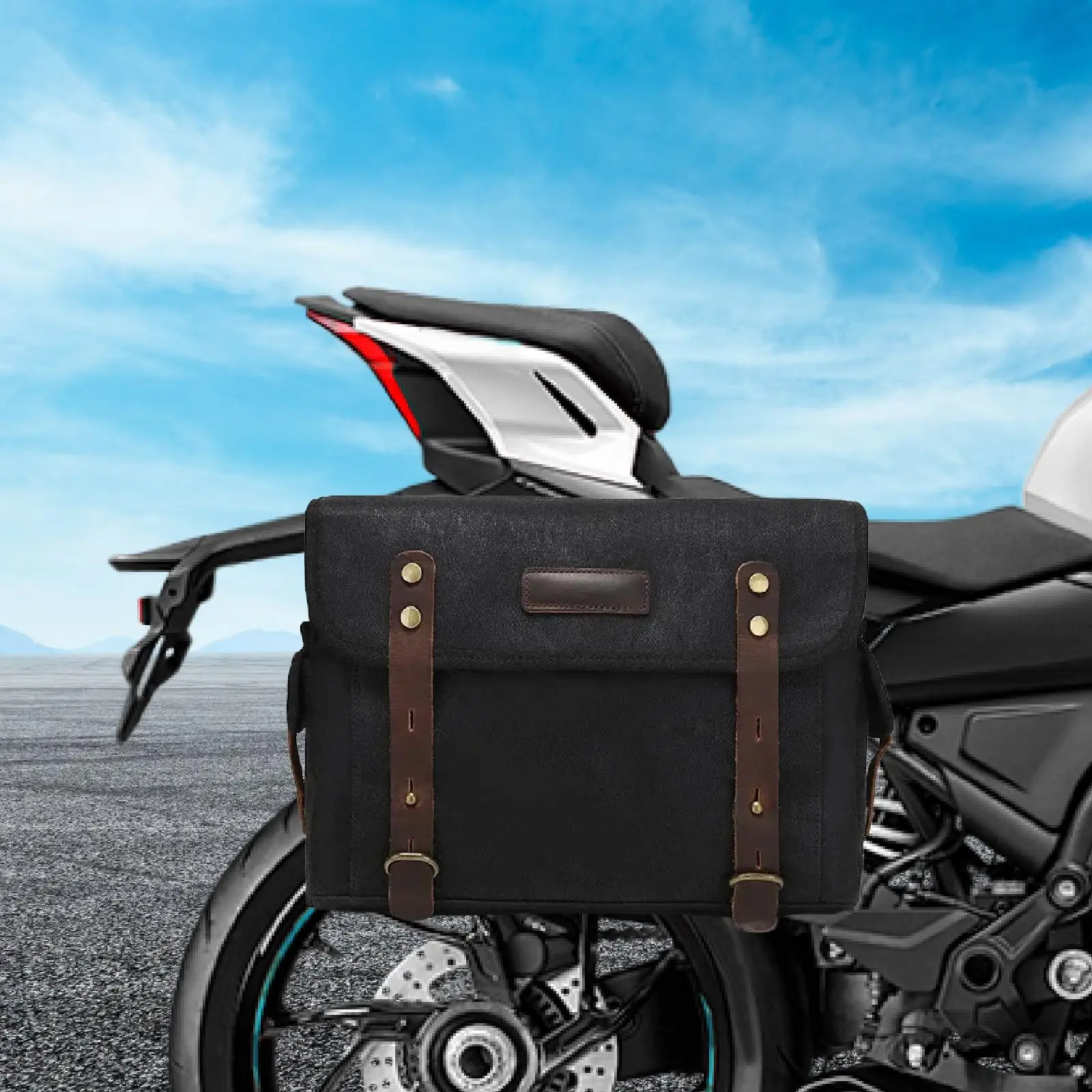 Generic Motorcycle Tool Bag Canvas Women Men Luggage Christmas Saddlebag